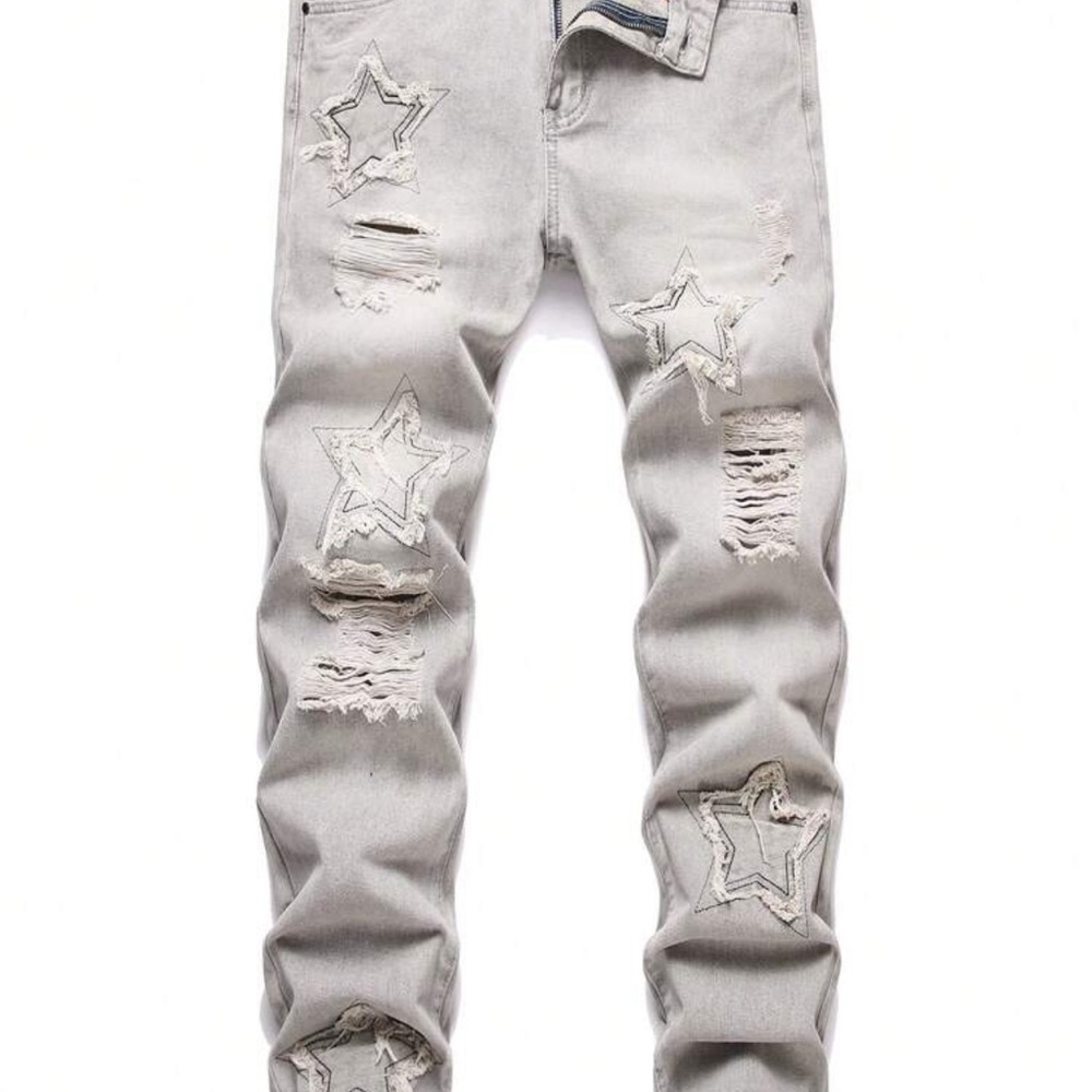 Light Distressed Skinny Jeans